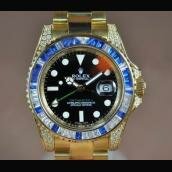 1:1 Replica Rolex R08043 GMT Master II 116710LN Yellow Yellow Gold Watches