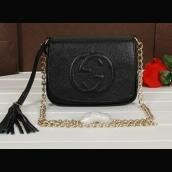 Best Cheap Gucci Handbags G05006 Black Gold