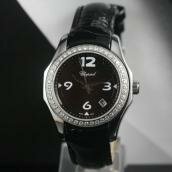 Black Genuine Leather Watches Chopard