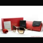 Cartier Light Coffee Resin Sunglasses