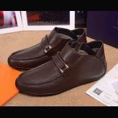 Designer Hermes Shoes High Tops H00849 Cowhide Brown