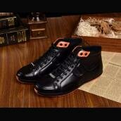 Famous Hermes Shoes High Tops Cowhide Black AAAAA Grade