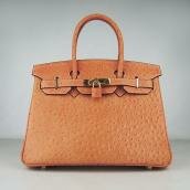 Hermes Handbags Orange Medium(M) Birkin