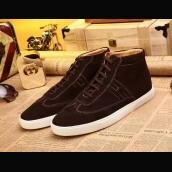 Hermes Shoes High Tops Nubuck Leather Brown