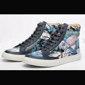 High Tops Yves Saint Laurent Shoes Cowhide Blue Men's