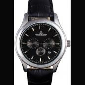 Jaeger LeCoultre Watches J09178 Leather Black Men