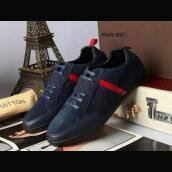 Louis Vuitton Shoes Dark Blue AAAAA Grade