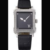 Louis Vuitton Watches L18972 Leather Black S