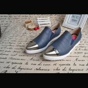 Luxury Replica Miu Miu Casual Shoes Cowhide Blue Shoes