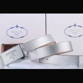 P07127 Prada Belts Silver Fashion 3.4CM