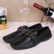 Perfect Replica Louis Vuitton Cowhide Black Shoes