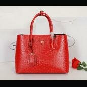 Prada Handbags Red Handbags Ostrich