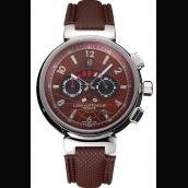 Replica Cheap Louis Vuitton Watches Leather Brown