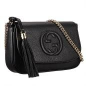 Replica G21739 Handbags Gucci Black Leather Trimmings