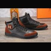 Replica Hermes Black Men's Shoes