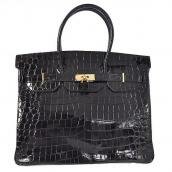 Replica Hermes Black Gold Handbags